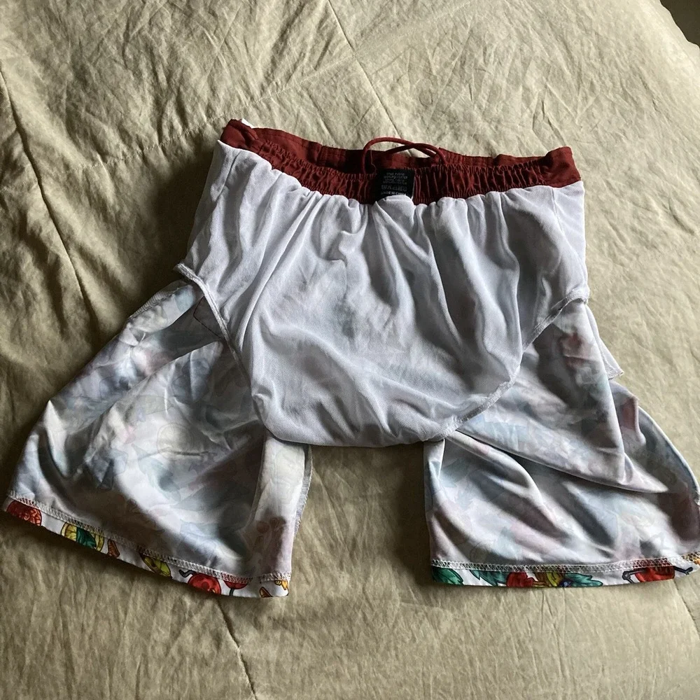Veccoberry Man's Fruits Printed Board Shorts QuickDry Drawstring Size Medium